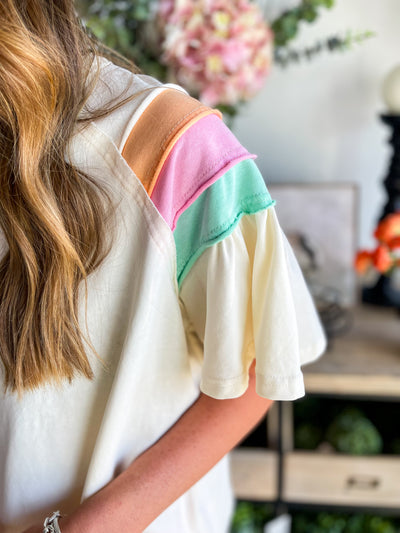 Ivory Color Mix Valerie Top