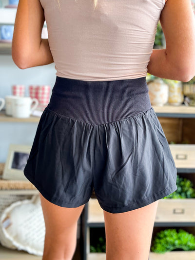 Urban Daisy Black Flowy Shorts