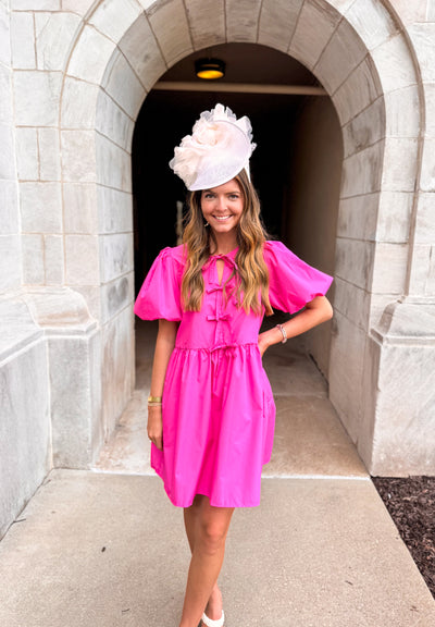 Zuri Entro Pink Bow Dress