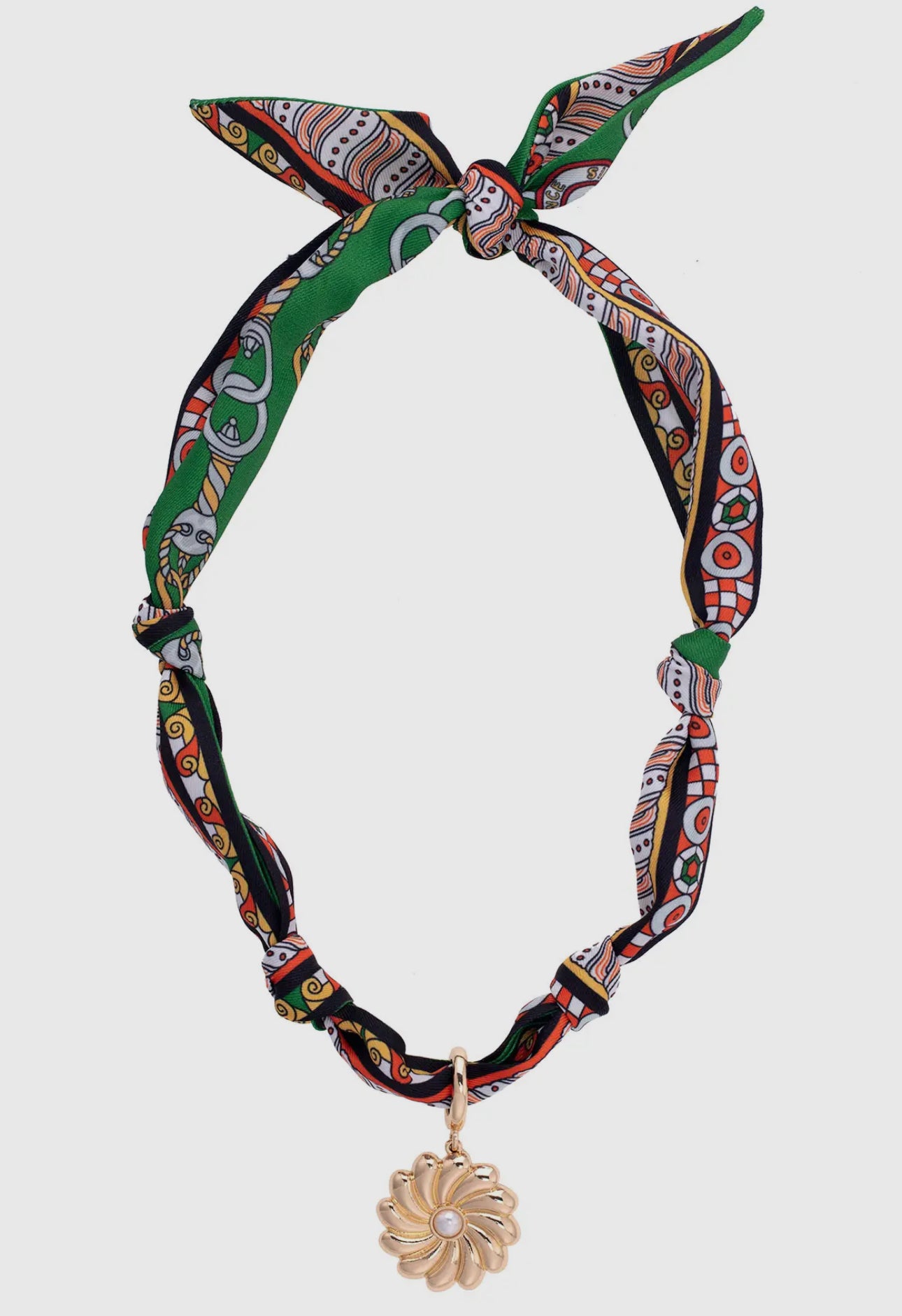 Canvas Style Scarf Necklace