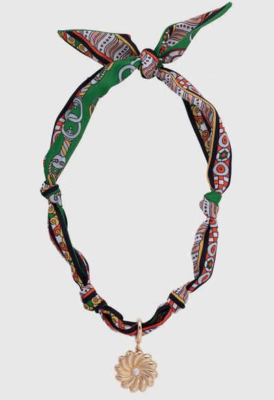 Canvas Style Scarf Necklace