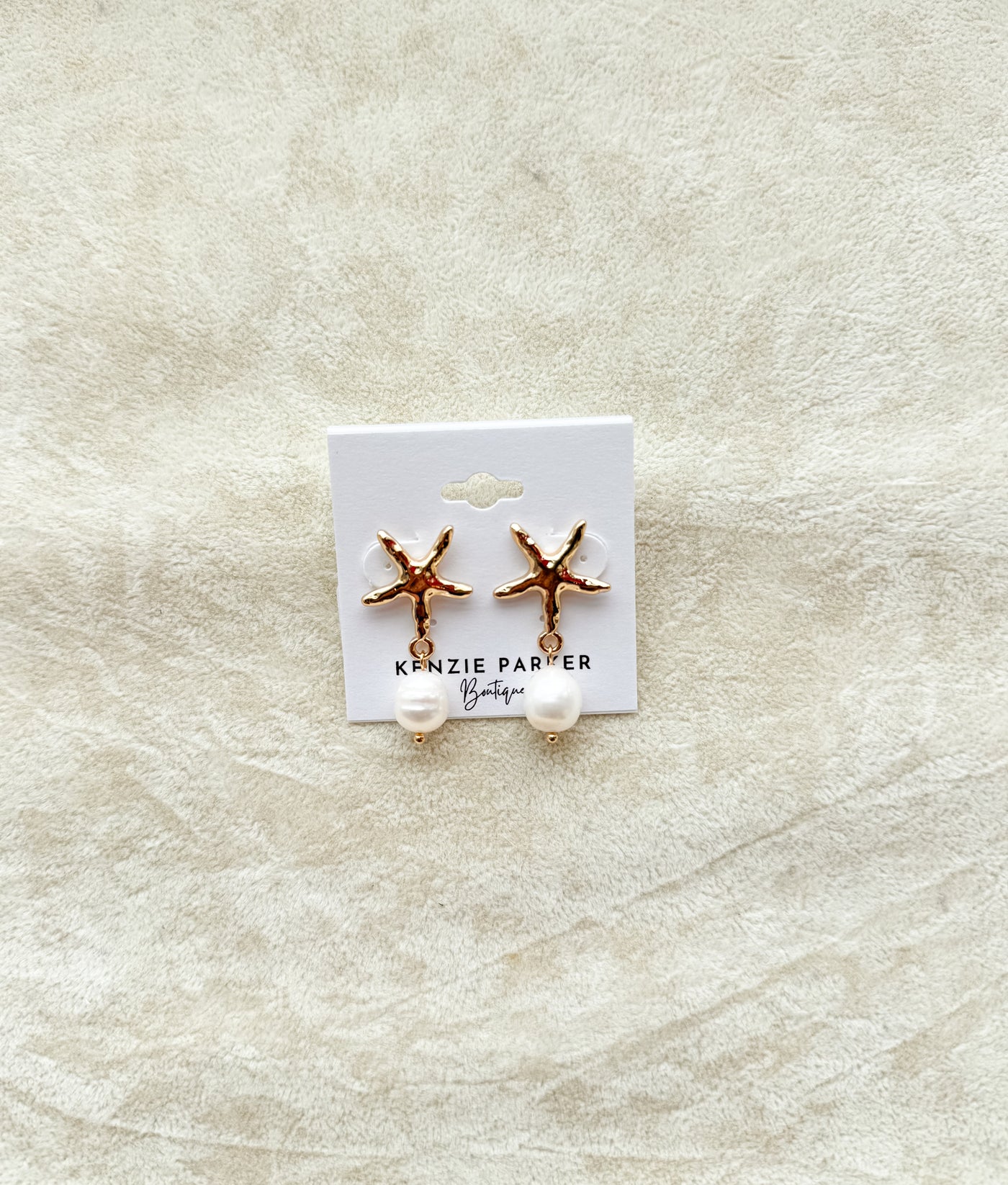 Amelia Starfish& Teardrop Dangle Earrings
