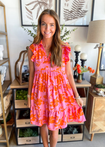 Pink Orange Patty Dress