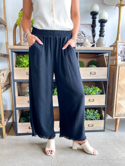 Umgee Black Wide Leg Pants