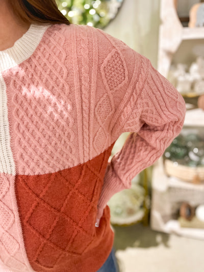 Vivian Pink Mix Sweater