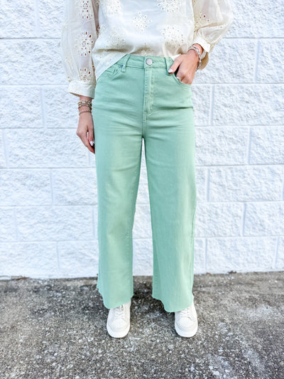 Mint Sage Soft Twill Pants