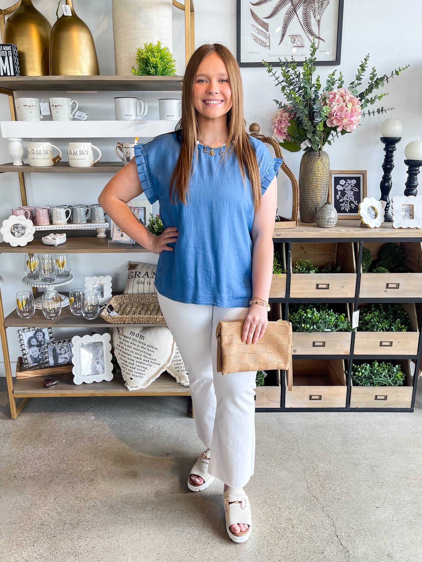 Denim Tencel Tia Top