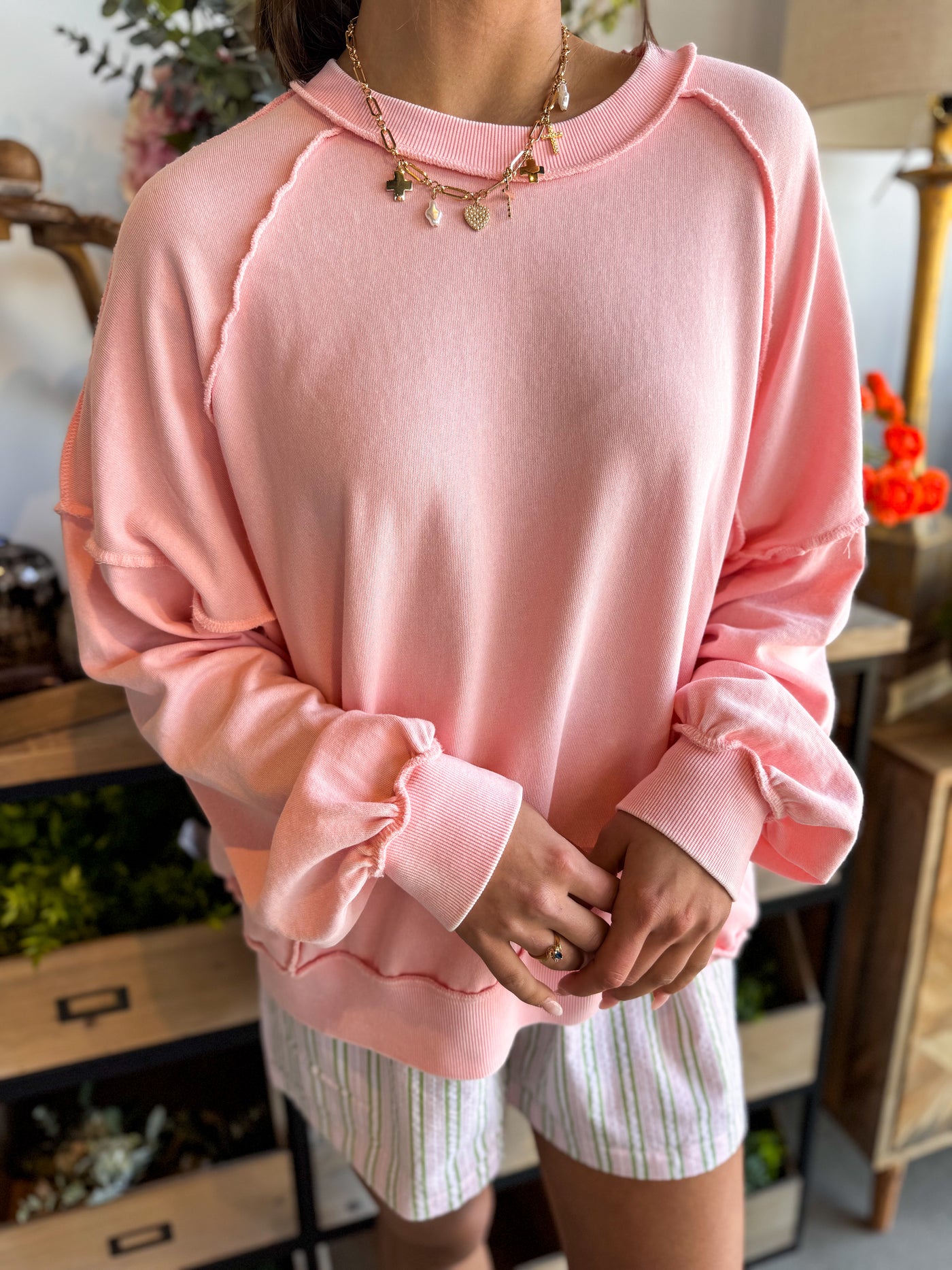 Easel Blush Ziva Top