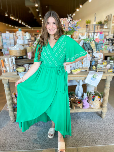 Jodifl Green Teagan Dress