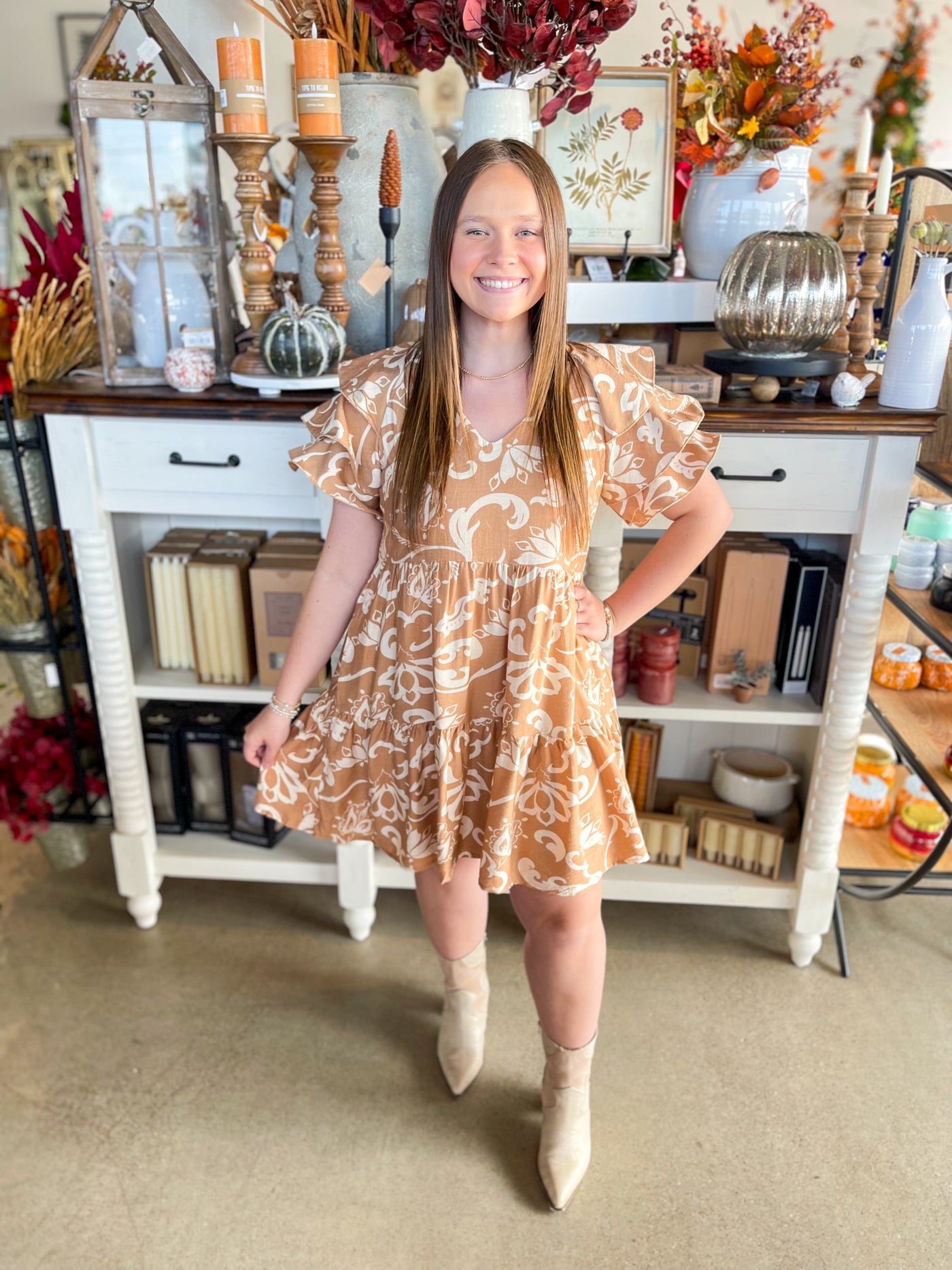 Taupe Larias Dress