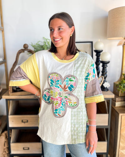 Ivory Flower Parch Top
