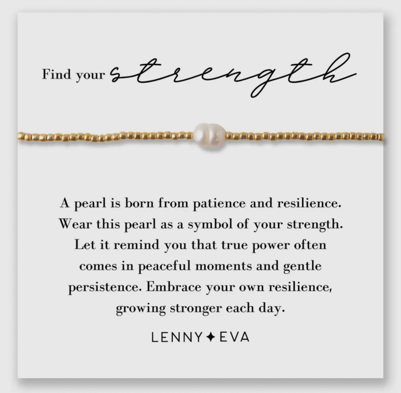 Intentions Cord Pearl Bracelet