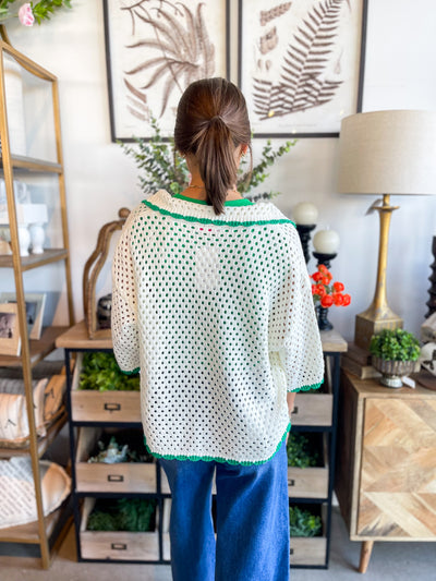 Ivory Green Whitley Top