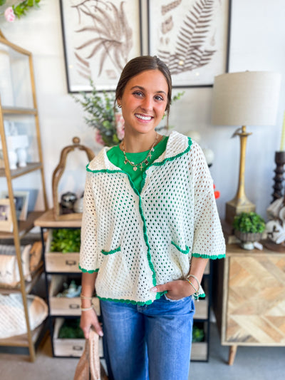 Ivory Green Whitley Top