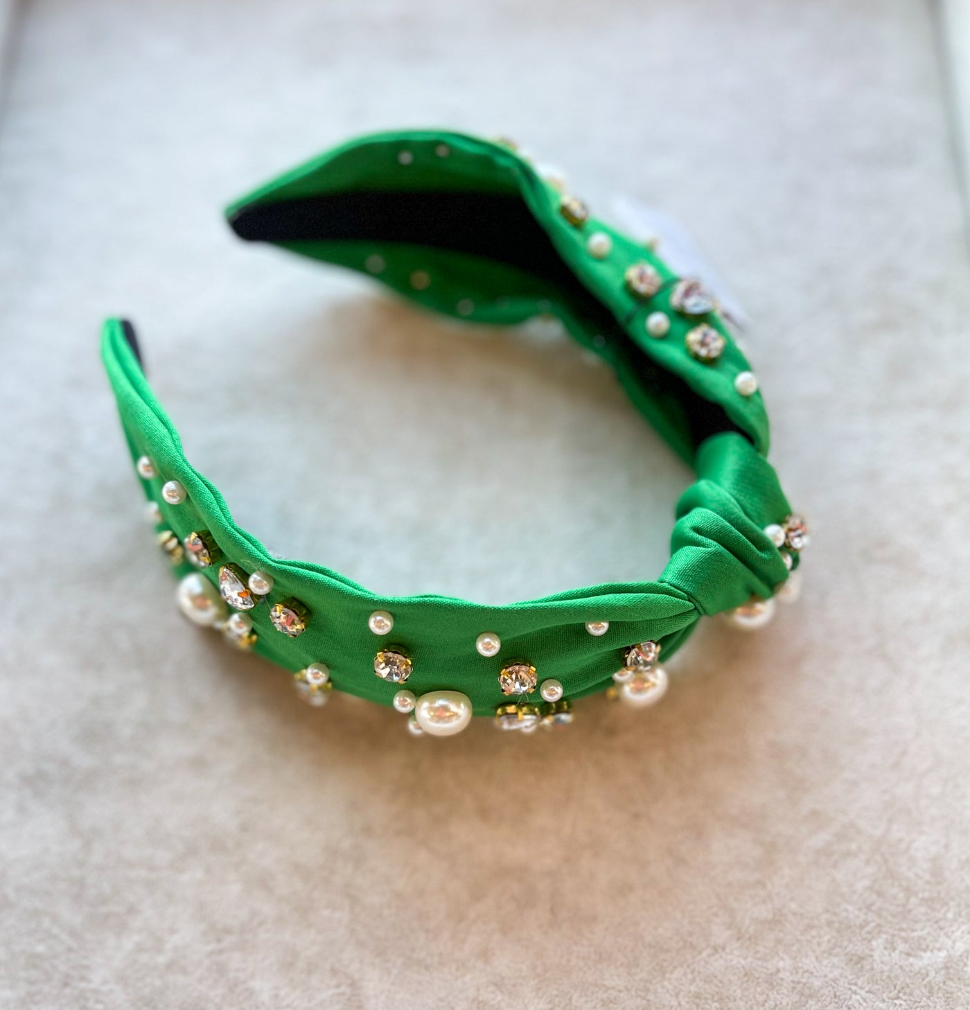 Pearl & Crystal Knotted Headband