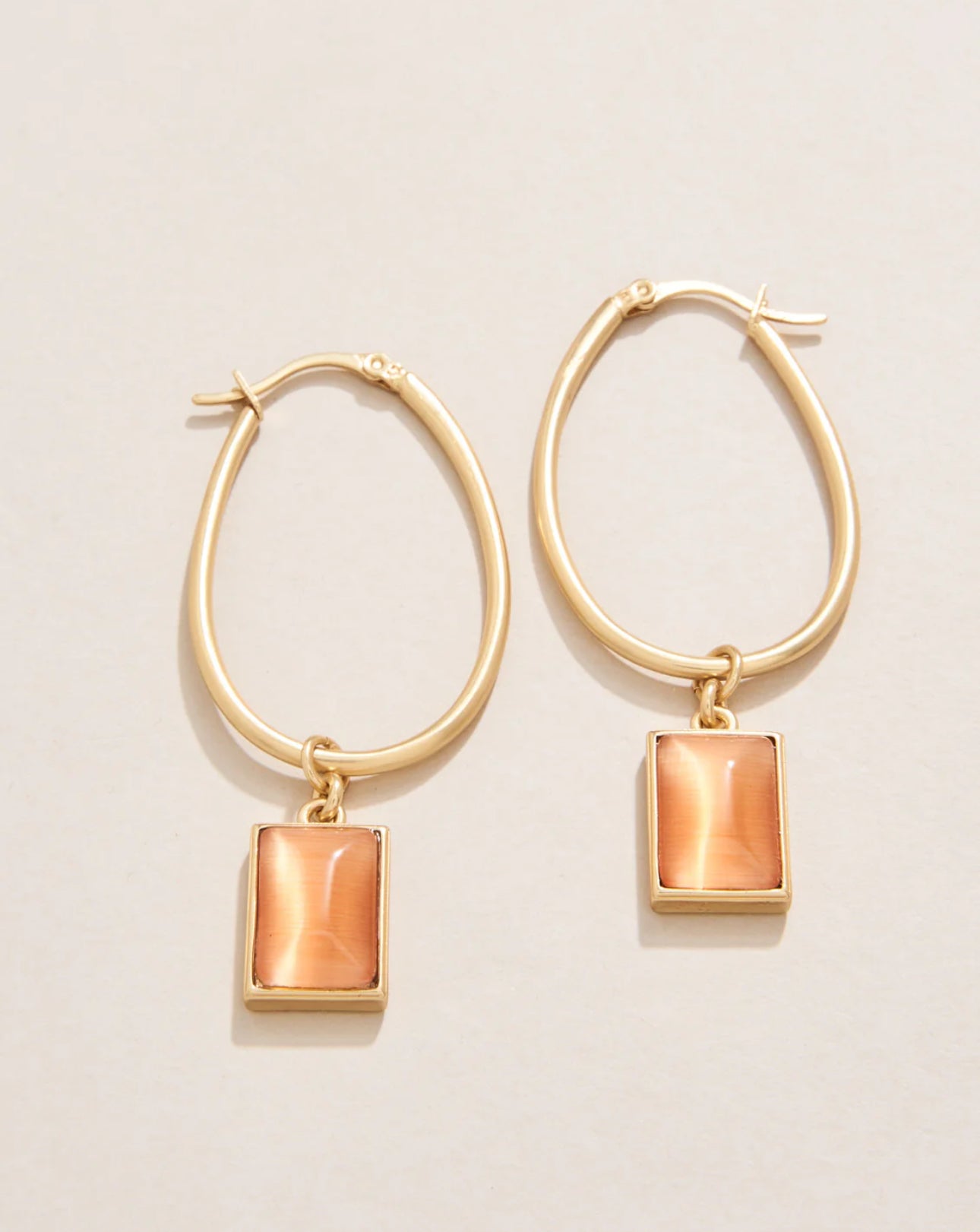Spartina Chateau Hoop Earrings Optic Sunstone