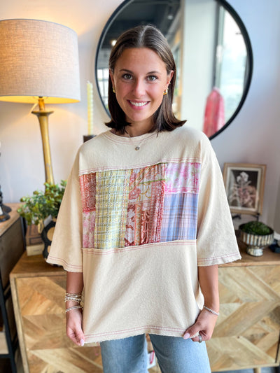 Easel Sand Print Briar Top