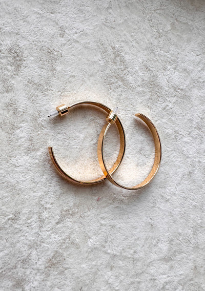 Chloe 40mm Flat Metal Hoops