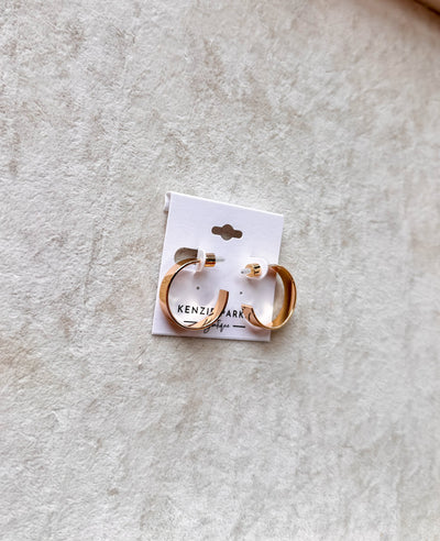 Aria 25mm Flat Metal Hoops