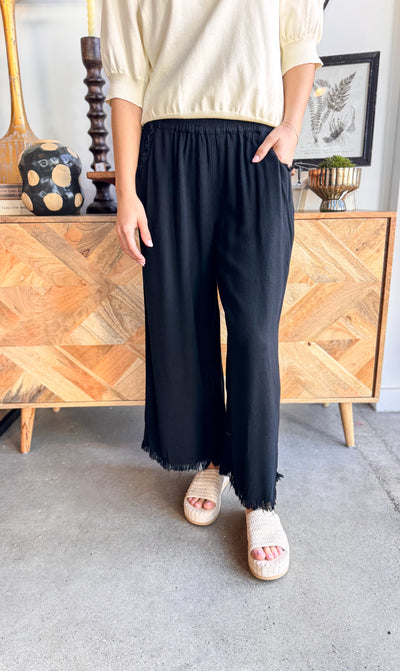 Umgee Black Wide Leg Pants