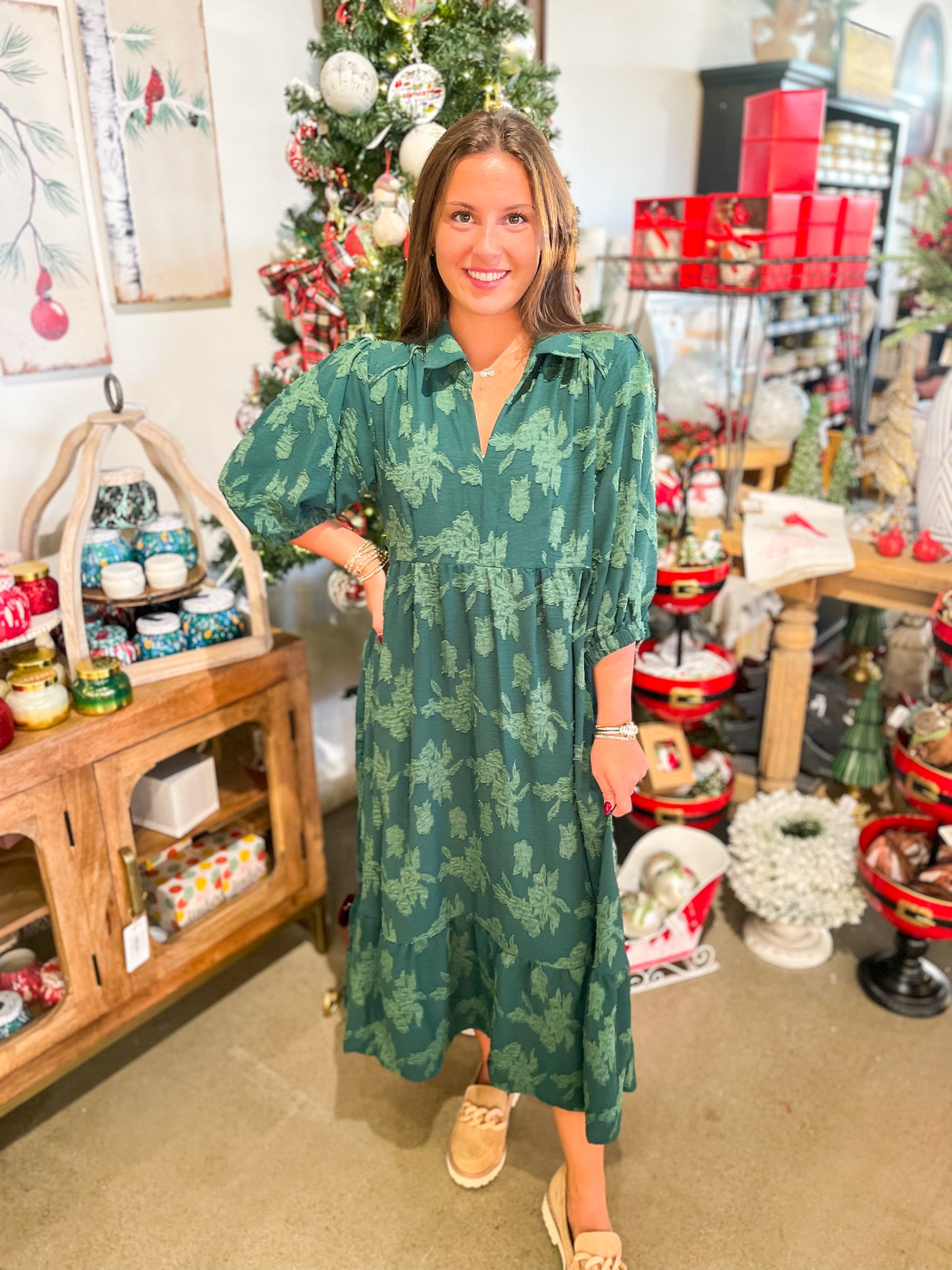 Umgee Green Trina Dress