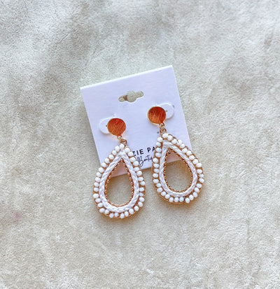Braided Raffia Teardrop Earrings