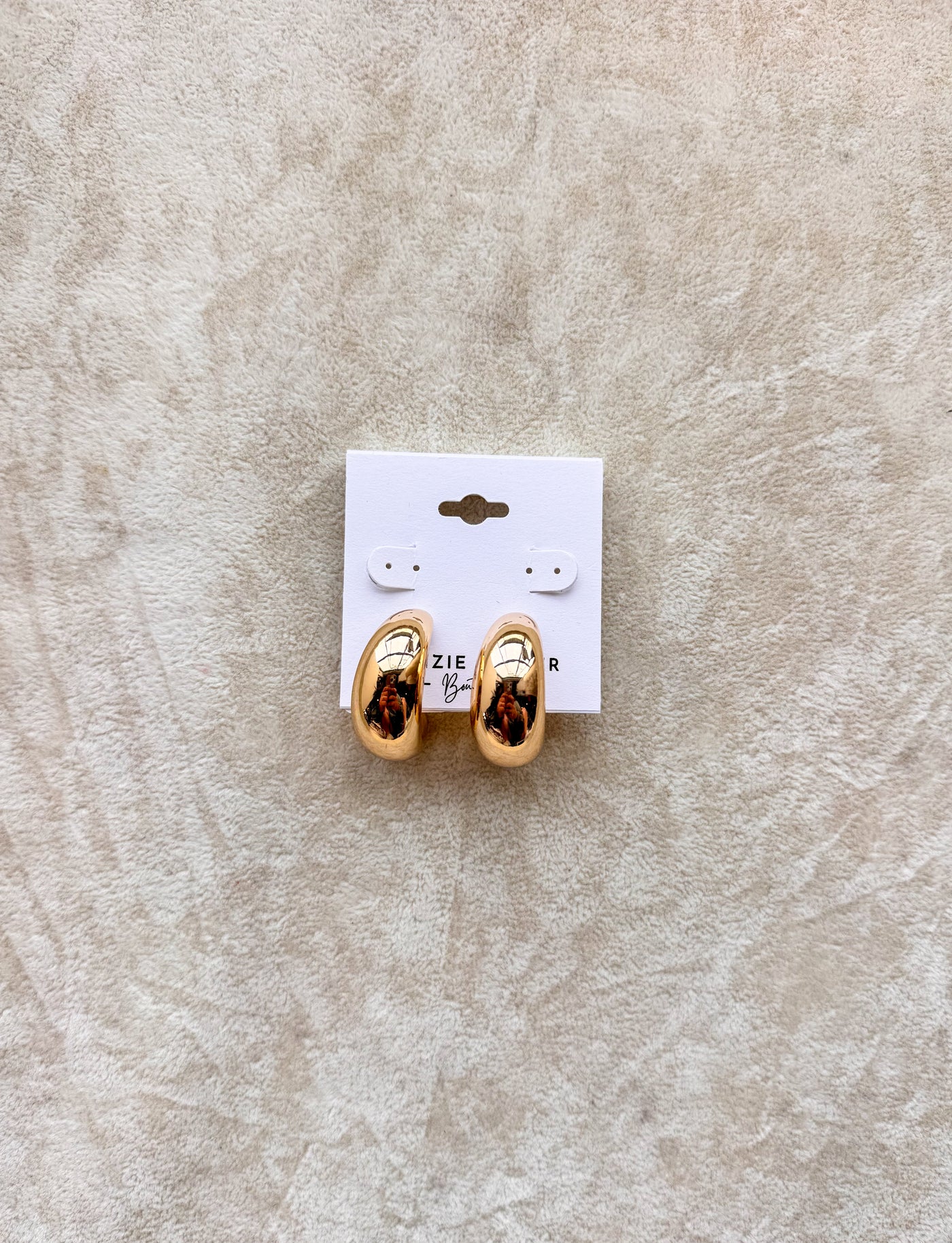 Puffy Crescent Metal Hoops