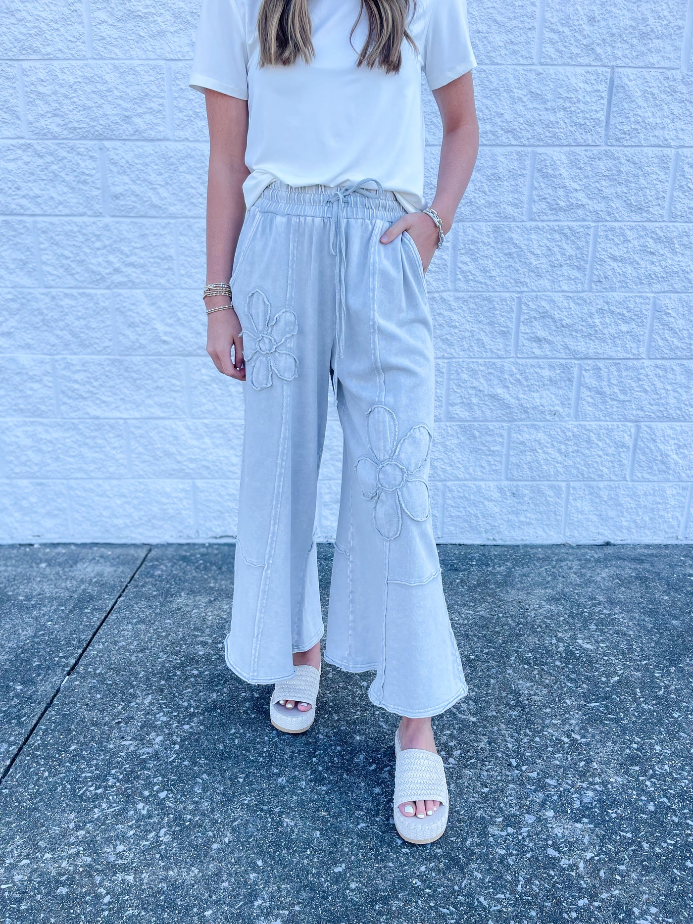 Stone Flower Patch Pant