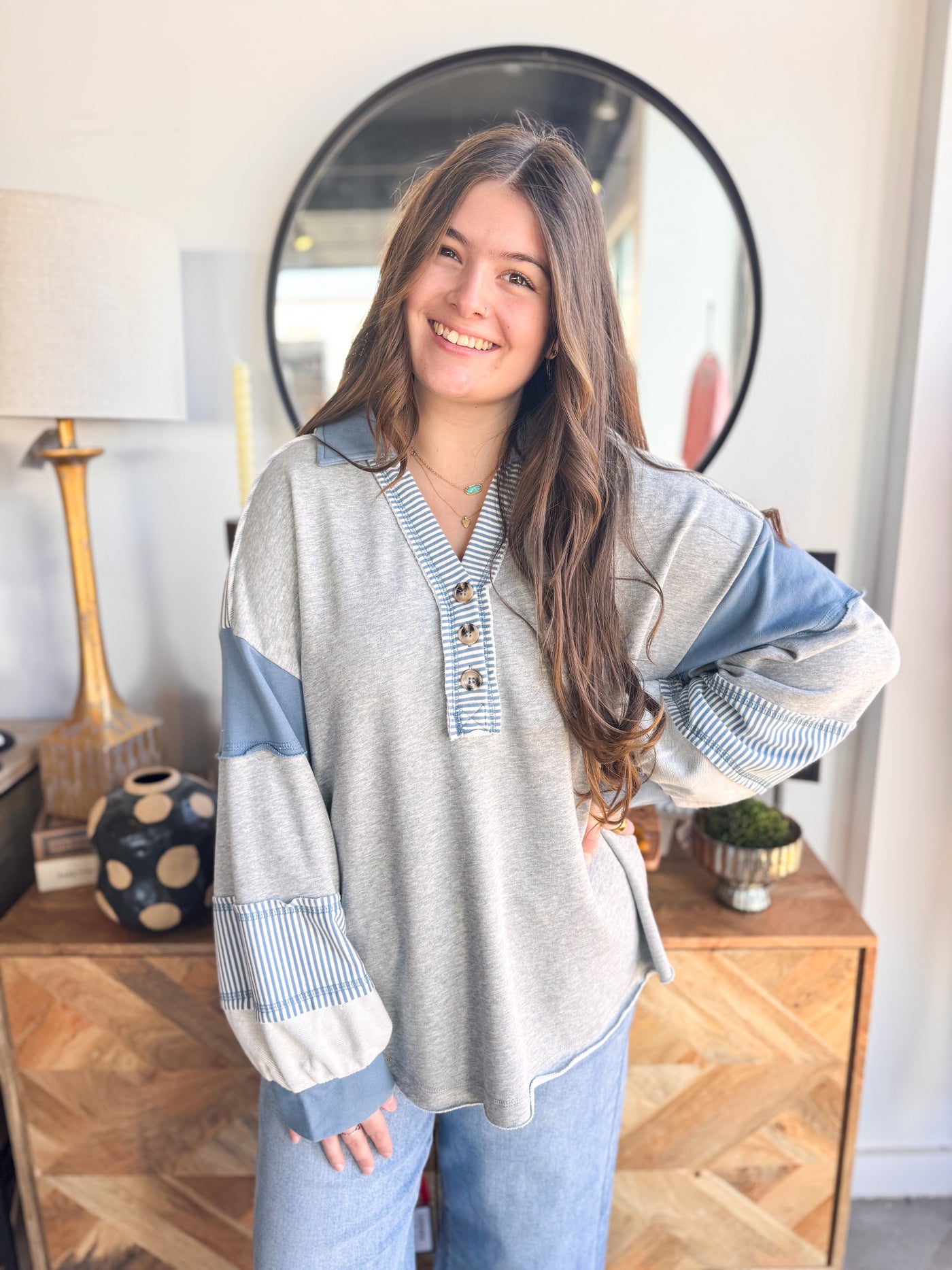 Grey Evelyn Top