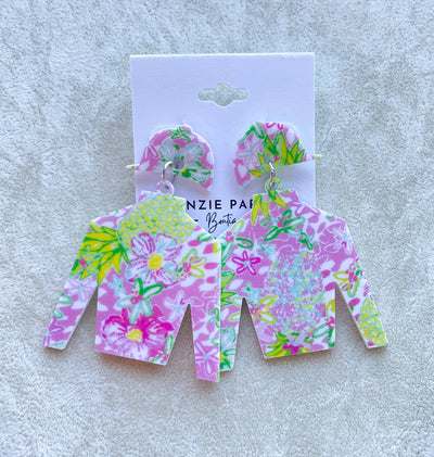 Derby Silk Acrylic Earrings