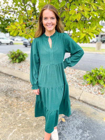 Hunter Green Evie Dress