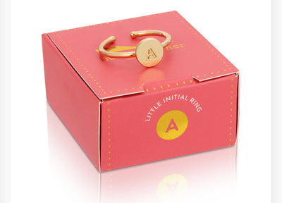 Lucky Feathers Initial Ring