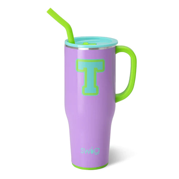 SWIG Ultra Violet Initial 40 oz. Mega Mug