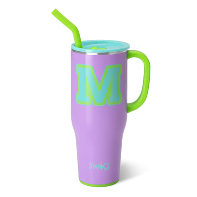 SWIG Ultra Violet Initial 40 oz. Mega Mug