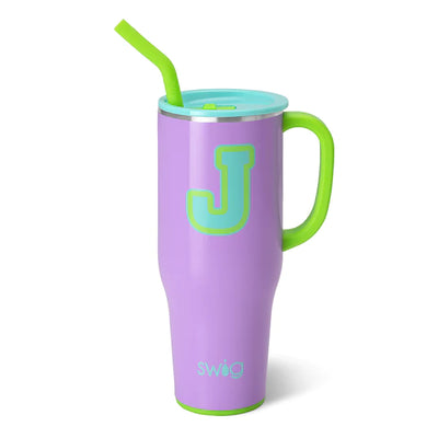 SWIG Ultra Violet Initial 40 oz. Mega Mug