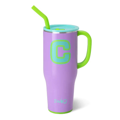 SWIG Ultra Violet Initial 40 oz. Mega Mug