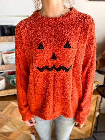 Fuzzy Jack Pumpkin Sweater
