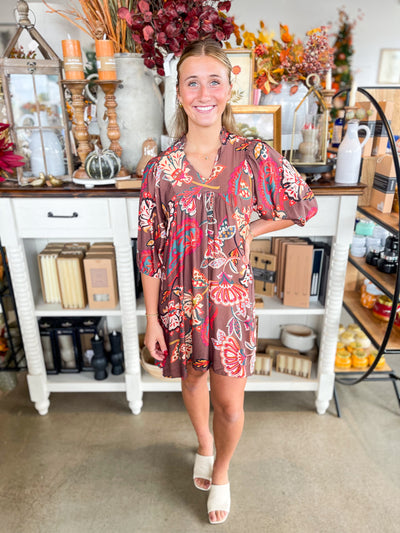 Umgee Brown Tatum Dress