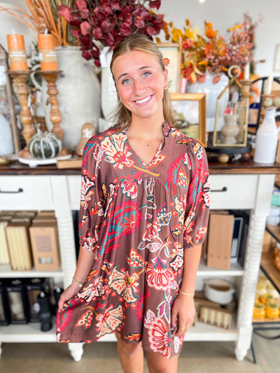 Umgee Brown Tatum Dress