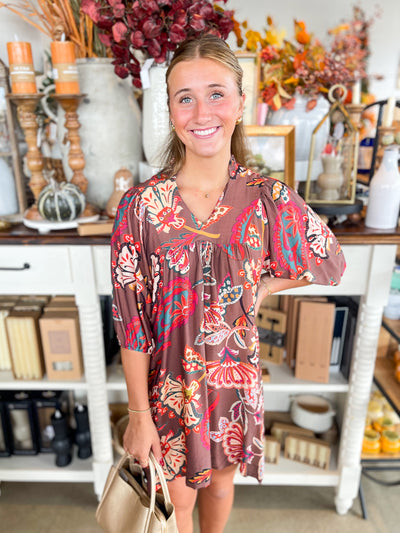 Umgee Brown Tatum Dress