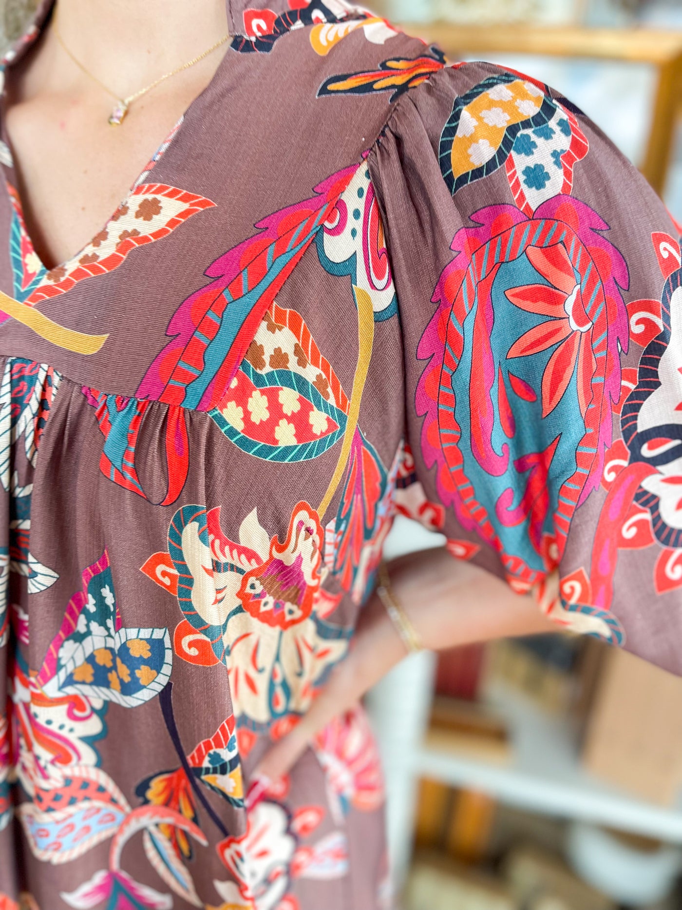 Umgee Brown Tatum Dress