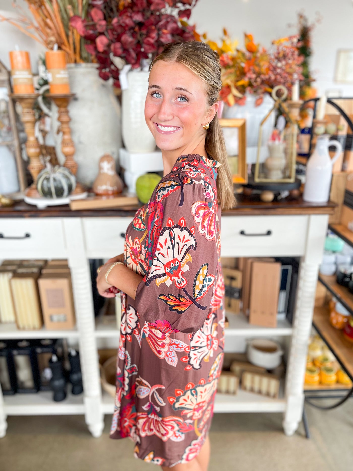 Umgee Brown Tatum Dress