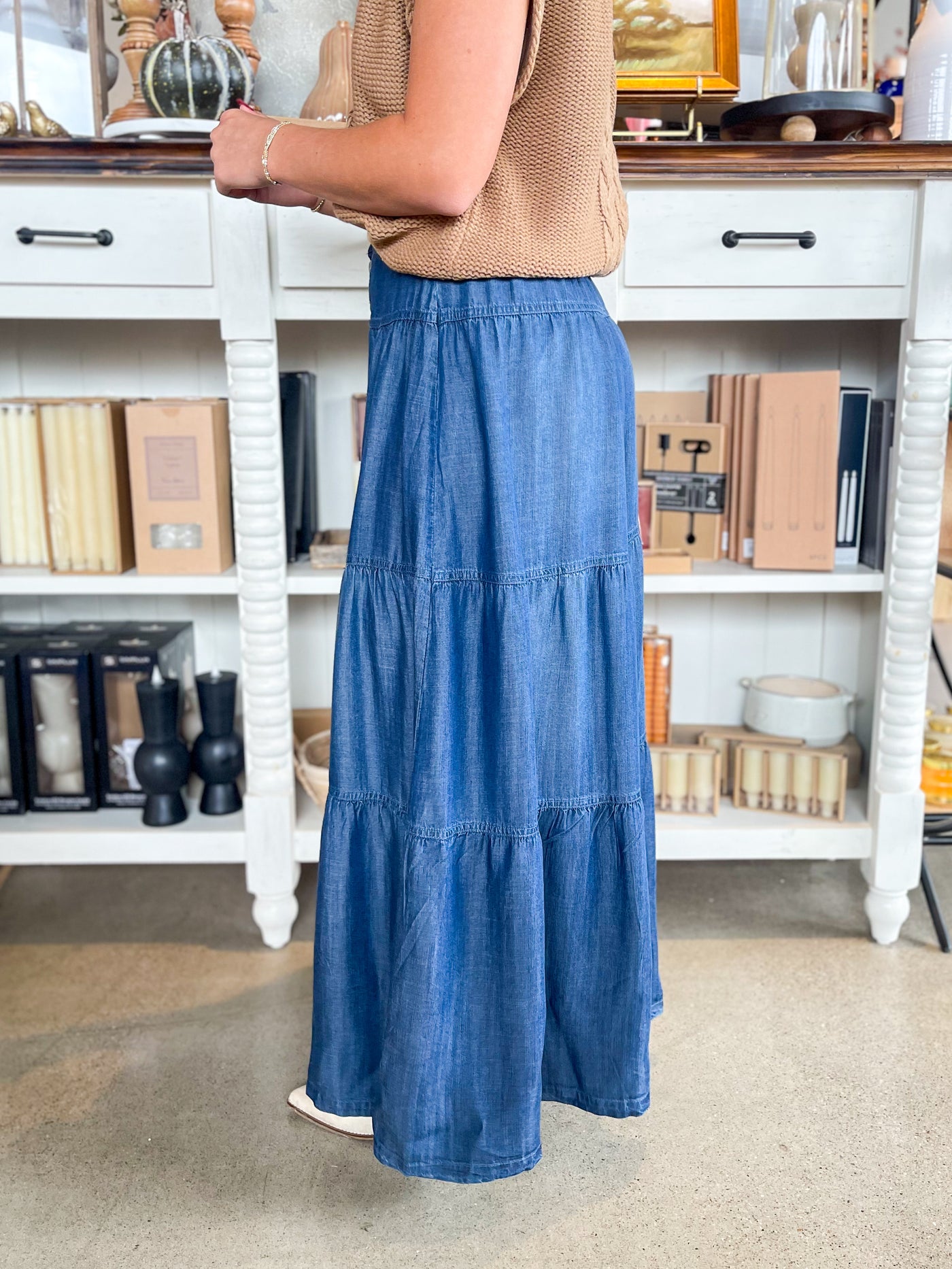 Denim Wash Montie Skirt