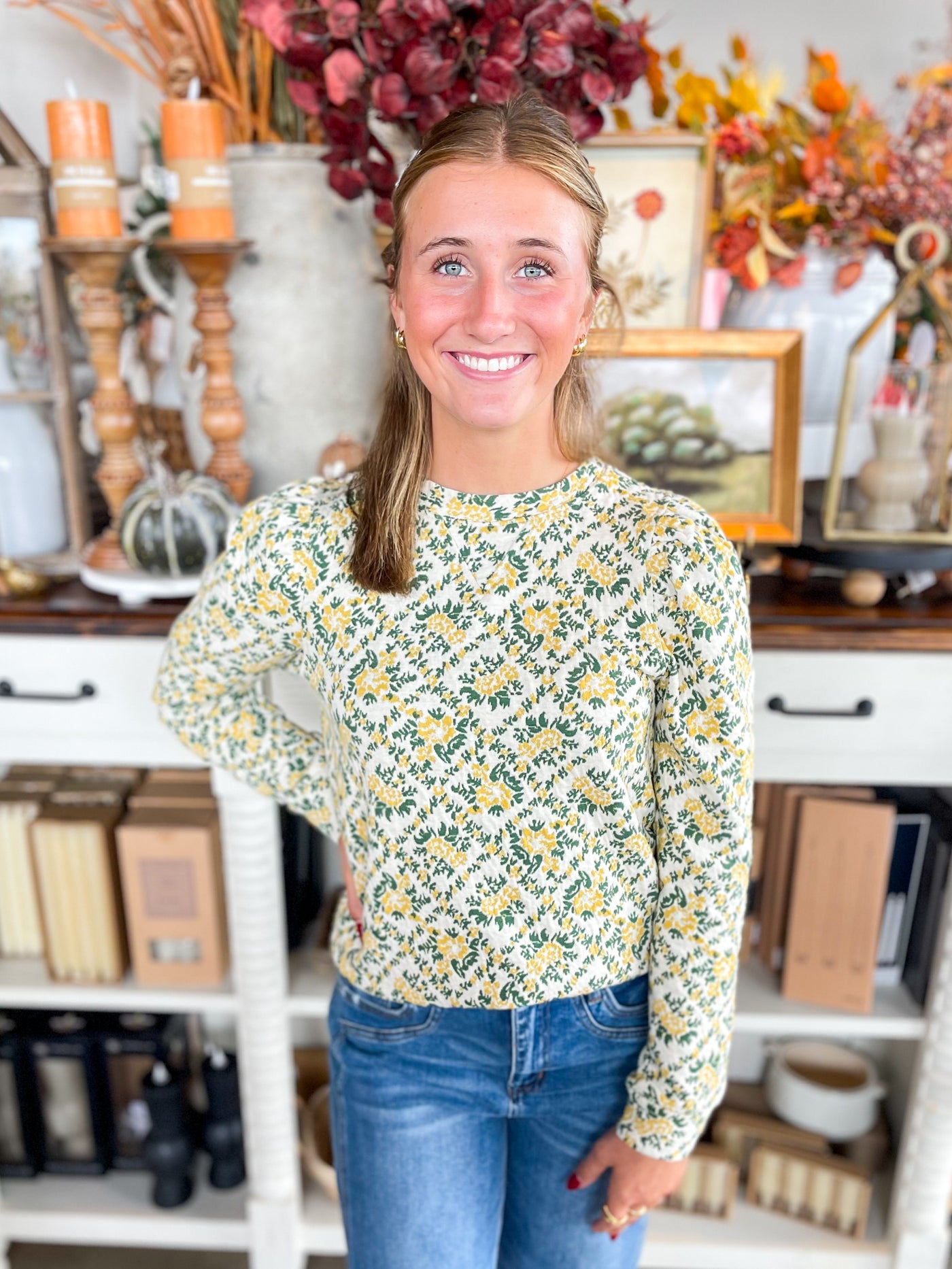 Fate Cream Multi Jacquard Top