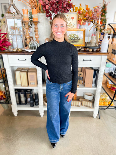 Black Harper Lace Top