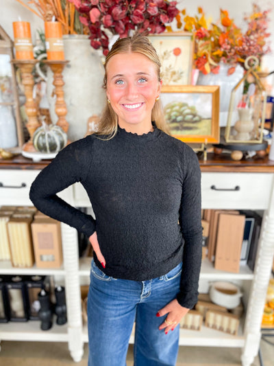 Black Harper Lace Top