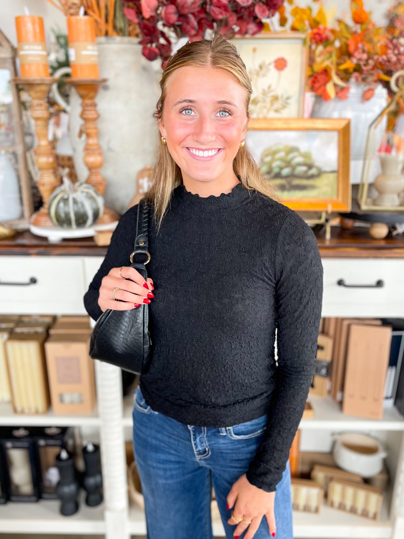 Black Harper Lace Top