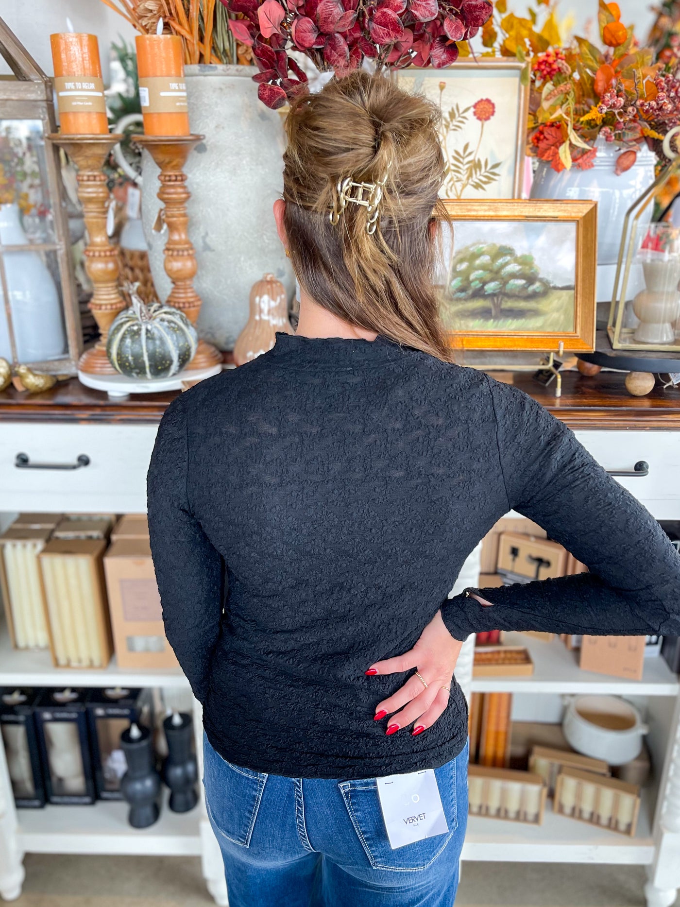 Black Harper Lace Top