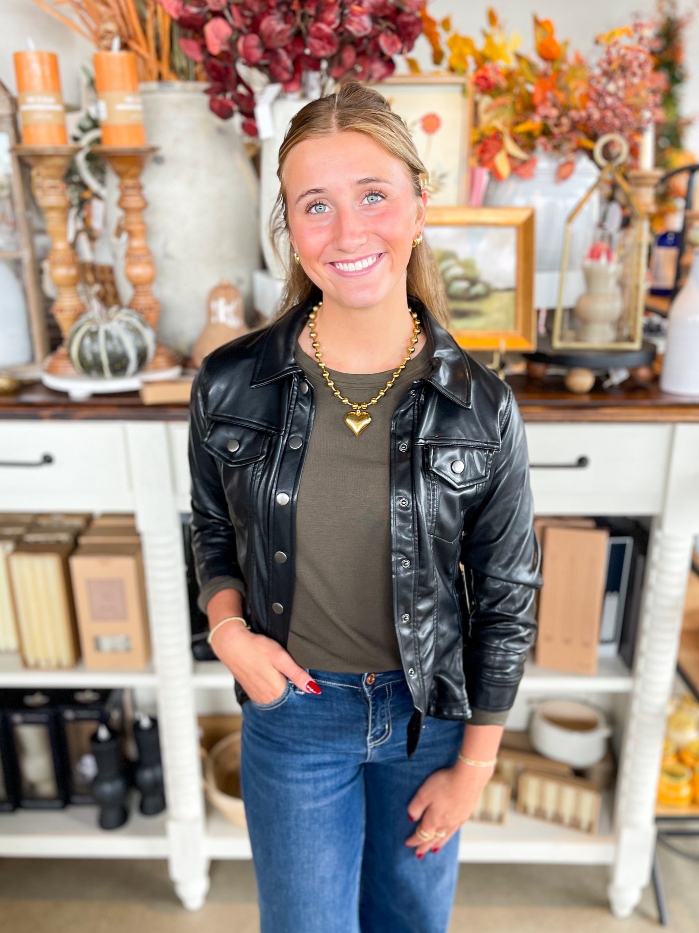Black Faux Leather Jacket