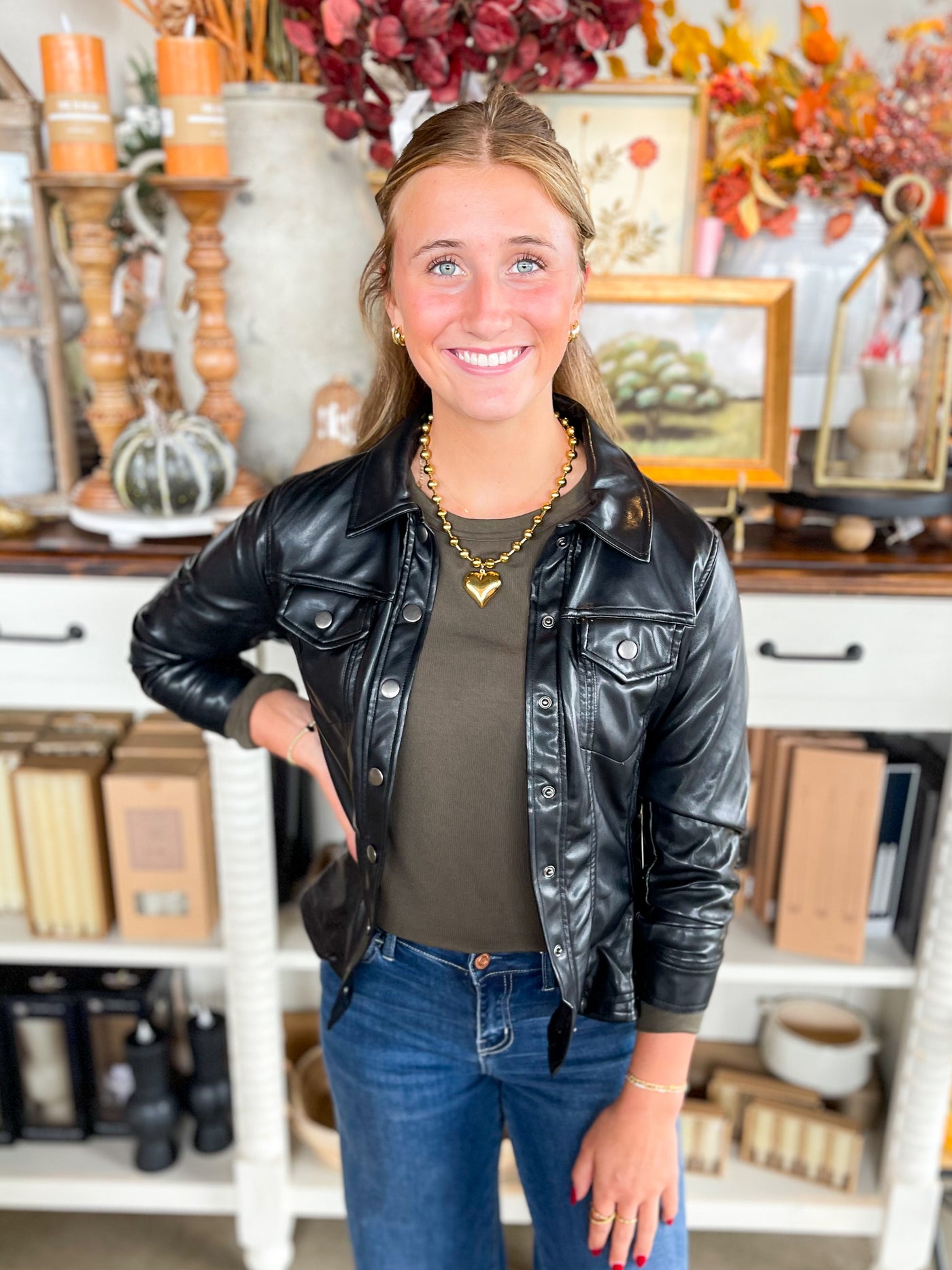Black Faux Leather Jacket